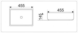 Раковина-чаша CeramaLux 9439 белая 45.5 см